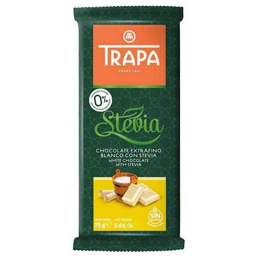 Trapa Stevia, biała czekolada, 75 g