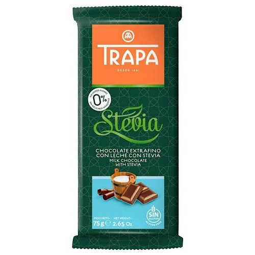 Trapa Stevia, mleczna czekolada, 75g