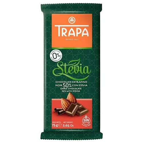 Trapa Stevia czekolada o zawartości kakao 50%, 75 g
