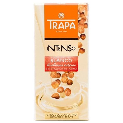 Trapa Intenso Blanco Avellana 175g - Biała czekolada z całą orzechami laskowymi