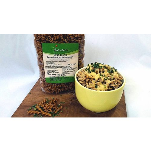 Balance Food Makaron orkiszowy - Z ciecierzycą i siemieniem lnianym 250g (Bez glutenu, o obniżonej zawartości węglowodanów, bez jaj)