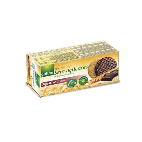 Gullón Digestive Choco - bezcukrowe, pełnoziarniste, czekoladą polane herbatniki, 270 g.