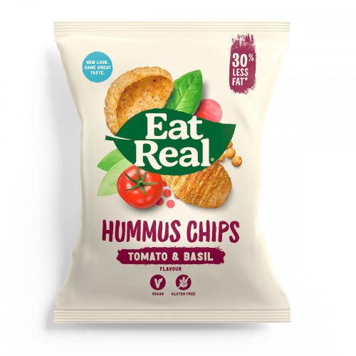 Eat Real Hummus Chips - Pomidor i Bazylia 45g