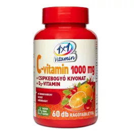   1x1 Vitaday Vitamin C 1000 mg + Vitamin D3 + Zinc o smaku pomarańczowym tabletki do żucia ze środkiem słodzącym (60 szt.)