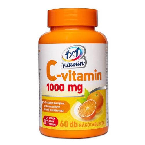 1x1 Witamina C Witamina C 1000 mg o smaku pomarańczowym tabletki do żucia (60 szt.)