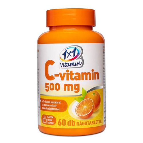 1x1 Vitaday Witamina C 500 mg do żucia pomarańczowa (60szt)
