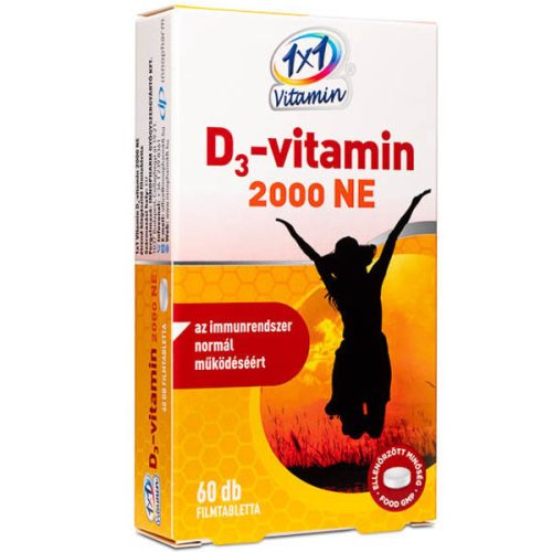 1x1 Witamina D3 Witamina D3 2000 IU Suplement diety Tabletki powlekane (60 tabletek)
