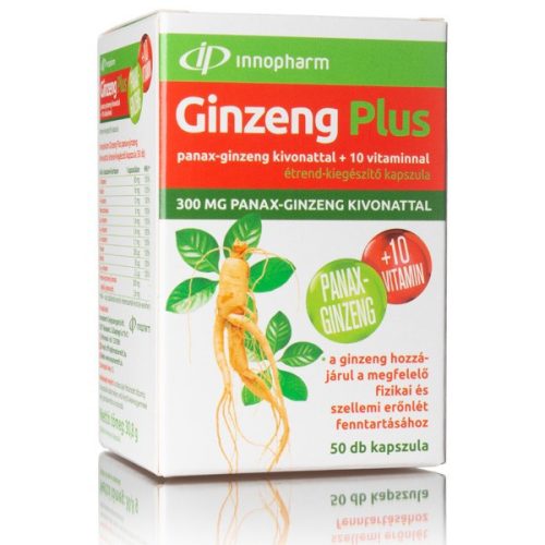InnoPharm Ginzeng Plus z ekstraktem panax żeń-szeń + 10 witamin suplement diety kapsułki 50x