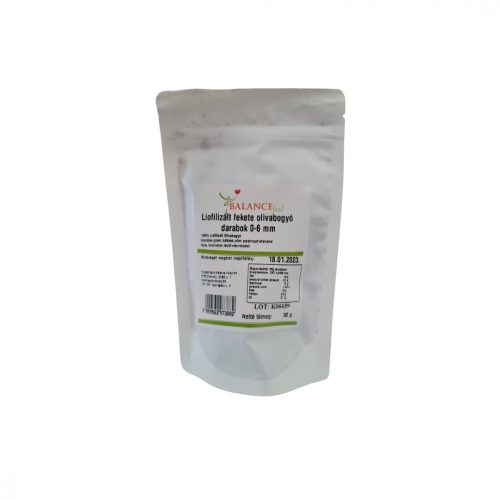 Liofilizowane kawałki oliwki, czarne, 0-6 mm, 50g