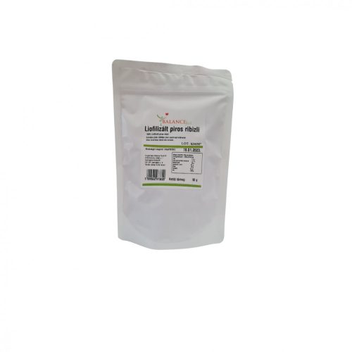 Liofilizowane czerwone porzeczki, całe, 50g.