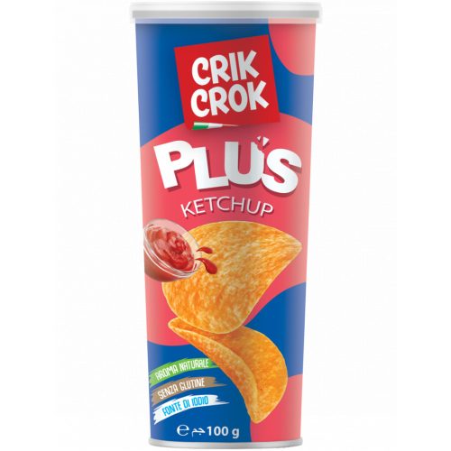 Crik Crok chipsy, ketchup, bezglutenowe, 100g