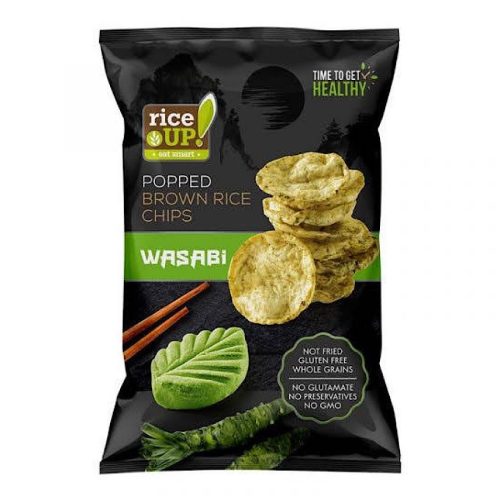 Rice up, chrupiące chipsy ryżowe o smaku wasabi, 60g.