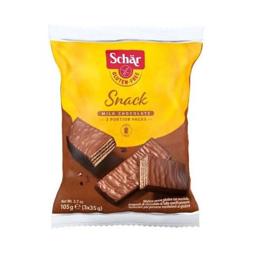 Schar Snack, czekoladowa wafelka nadziewana orzechami laskowymi, 105 g.