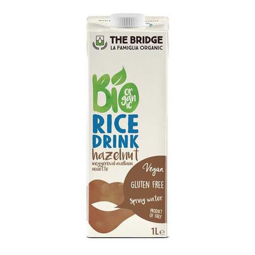 The Bridge Bio Napój ryżowy z orzechami laskowymi, 1000 ml.