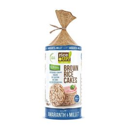   Rice Up, Puffasztott teljes kiőrlésű barna rizs szelet amaránttal és kölessel, 120g