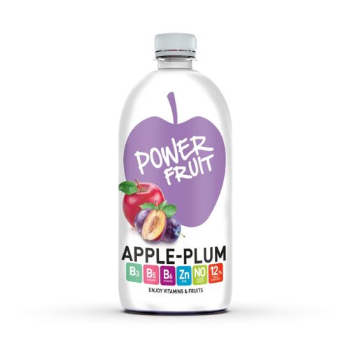 Napój o smaku Jabłko-Śliwka Power Fruit z witaminami B i guaraną, 750 ml