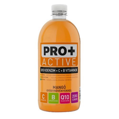 Pro+ Aktywny, napój o smaku mango z Q10, witaminą C i witaminami z grupy B, 750 ml.