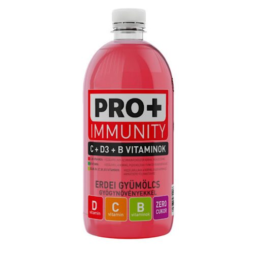 Pro+ Immunity, napój o smaku leśnych owoców z witaminami D, C i B, 750 ml