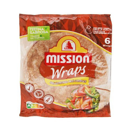 MISSION Wrap Pełnoziarnisty 25 cm, 370 g (6 szt./op.) 