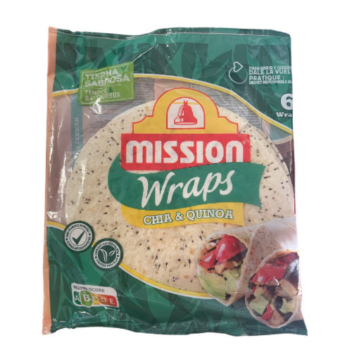 MISSION Wrap Chia & Quinoa 25 cm, 370 g (6 szt/pakiet) 