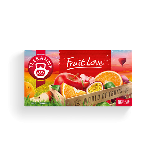 Teekanne, WOF Fruit Love, miłość owoców, marakuja, herbatka owocowa z pomarańczą, 45g