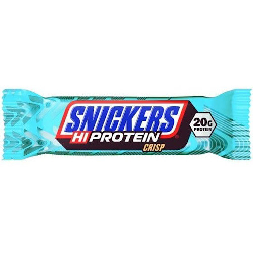 Snickers, baton białkowy o wysokiej zawartości białka, chrupiący, mleczna czekolada, 55g.