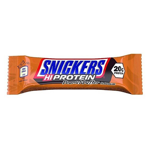Snickers, batonik o wysokiej zawartości białka, chrupiący z masłem orzechowym, 55g