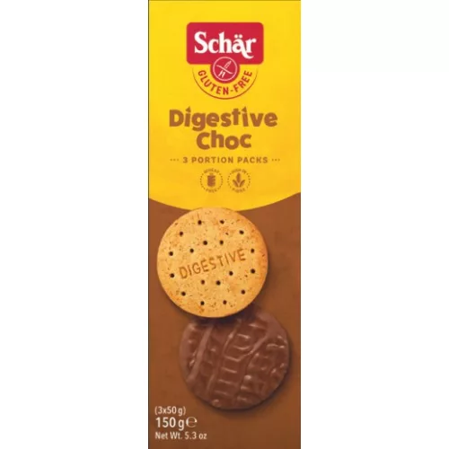 Gullón Digestive Choco - bezcukrowe, pełnoziarniste, czekoladą polane herbatniki, 270 g.