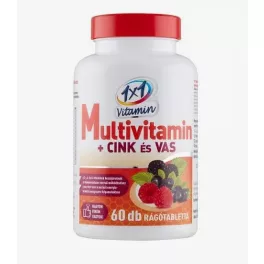   1x1 Vitaday Vitamin C 1000 mg + Vitamin D3 + Zinc o smaku pomarańczowym tabletki do żucia ze środkiem słodzącym (60 szt.)