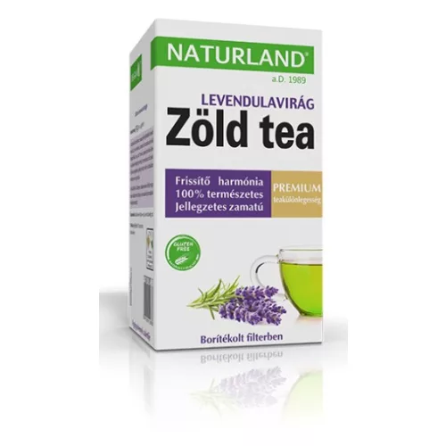 Naturland Prémium Zöld tea levendulavirággal 20x1,5 g