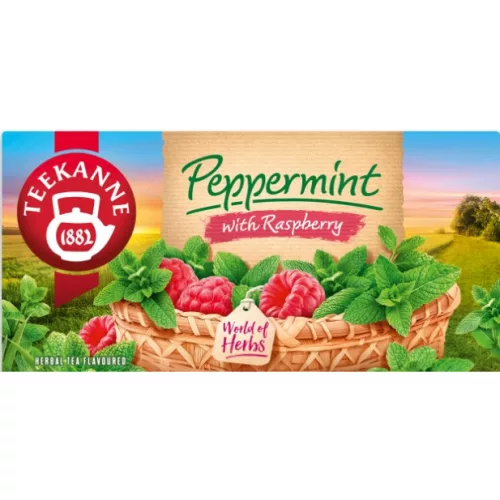 Teekanne NHT Peppermint w. raspberry málna ízű borsmenta tea, 30 g