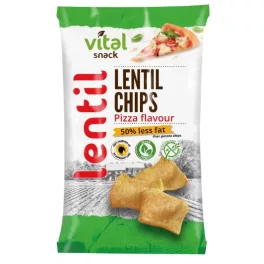 VitalSnack Lencse chips pizza ízű, 65 g