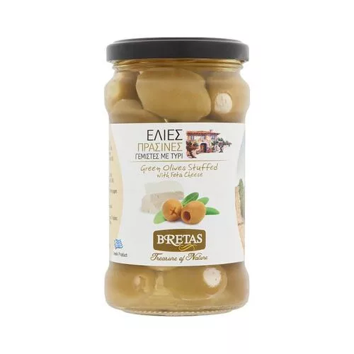 BRETAS Olajbogyó - zöld, fetával töltött 290 g
