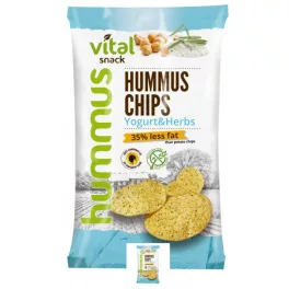 VitalSnack chipsy z hummusu o smaku jogurtowo-ziołowym 65 g