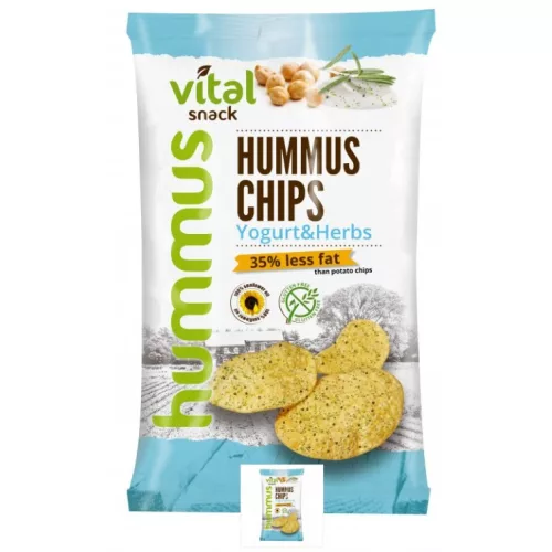 VitalSnack chipsy z hummusu o smaku jogurtowo-ziołowym 65 g