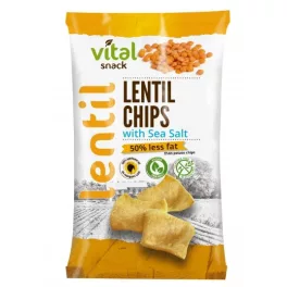 VitalSnack chipsy z soczewicy z solą morską, 65 g