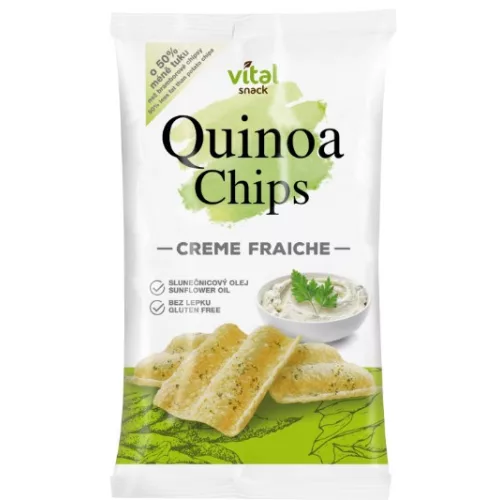 VitalSnack chipsy z komosy ryżowej o smaku śmietankowym, 65 g